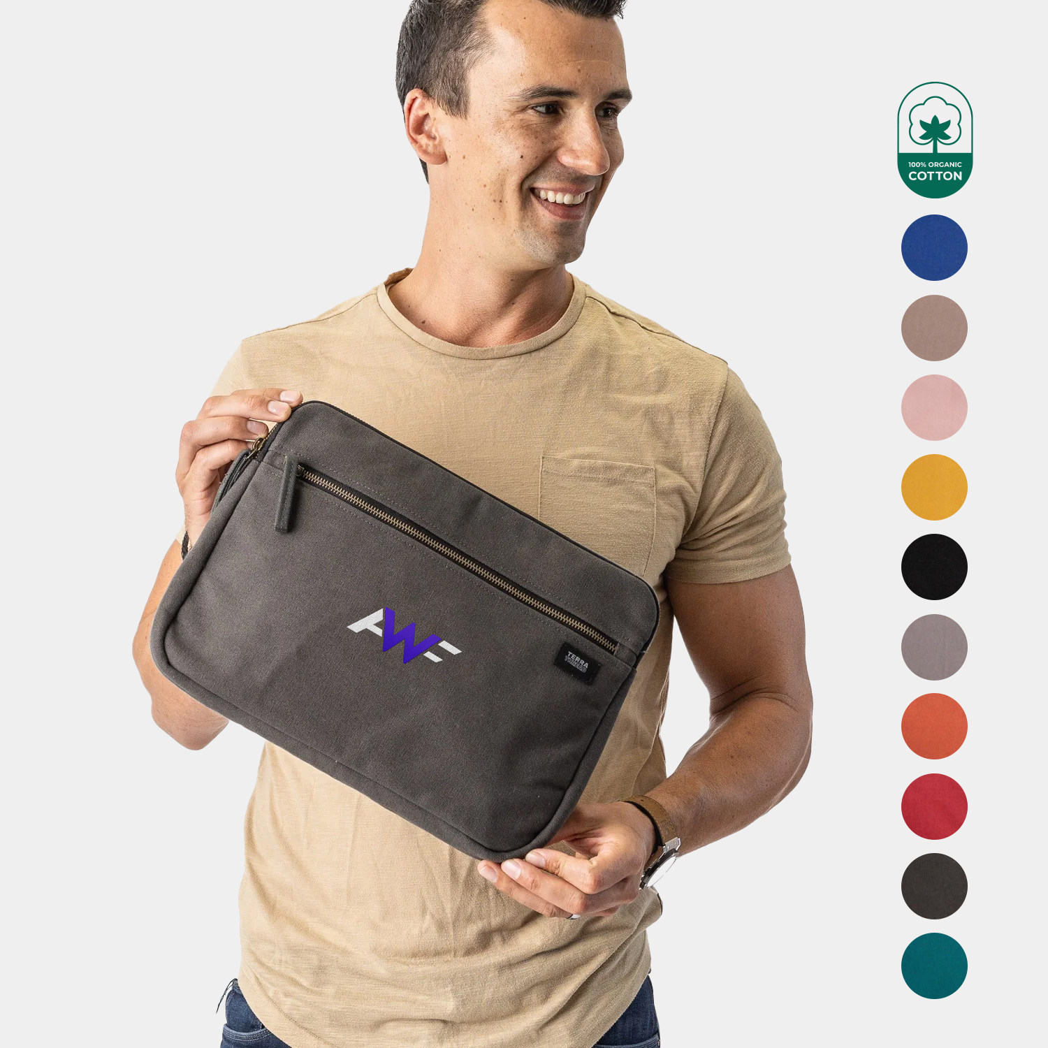 TERRA THREAD® - Erdig 13" Laptop Sleeve Sustainable GOTS & Fair Trade Certified 6