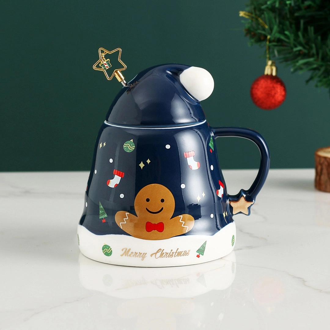 Christmas Hat Shaped Coffee Ceramic Mug 3