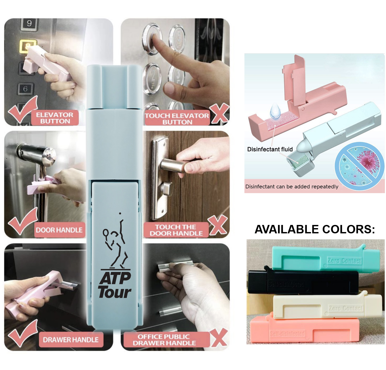 Auto Disinfection Sanitary Tool With Stylus Touchscreen Tip 1