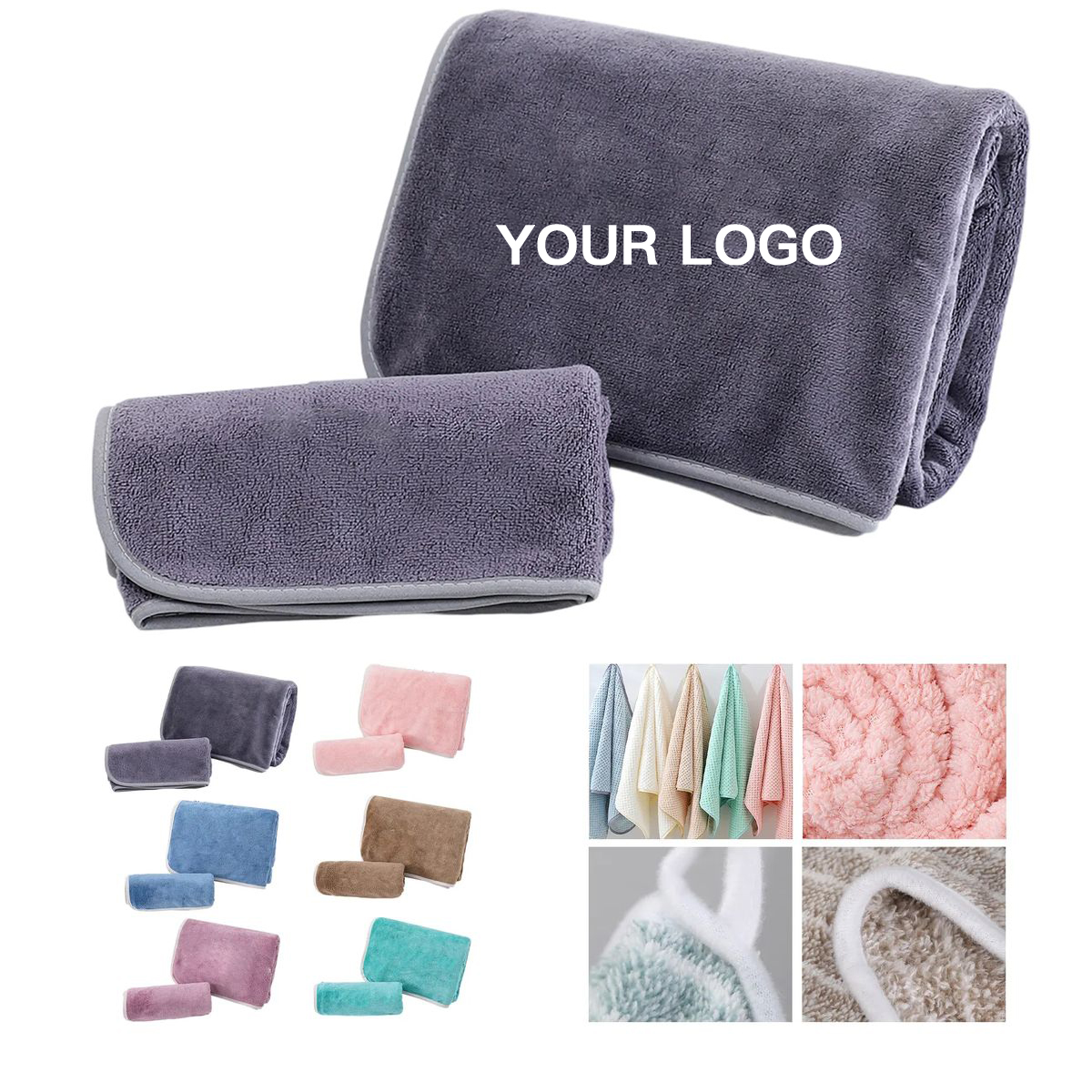 Plush Gym Towel with Laser Engraved Logo 8