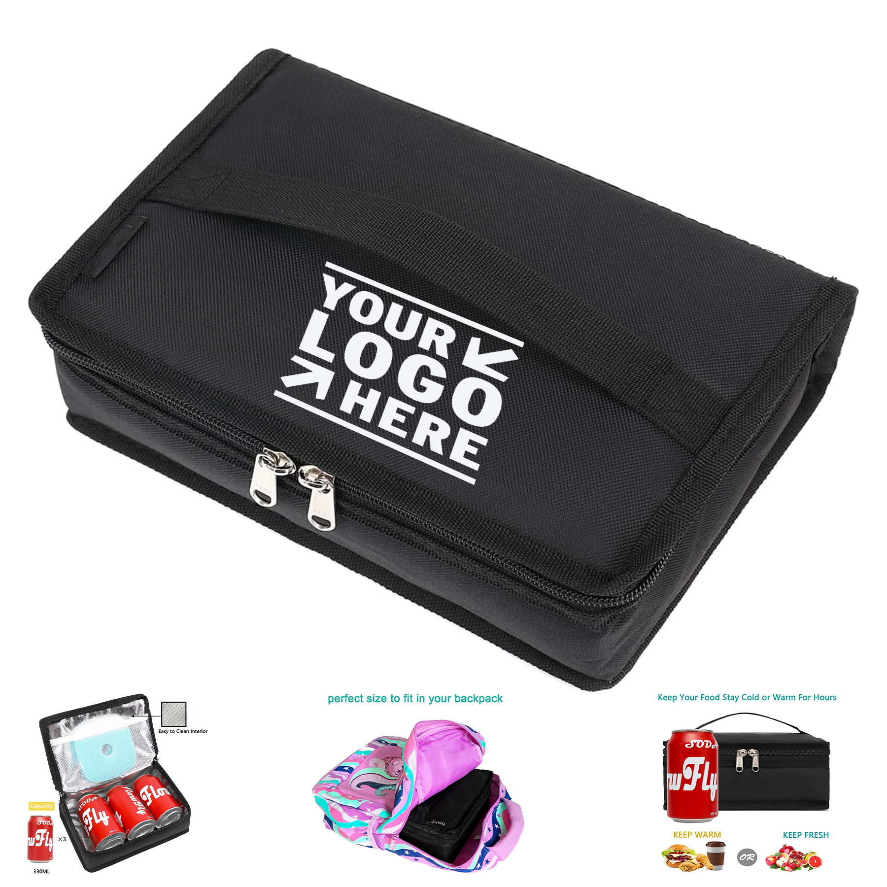 Mini Cooler Thermal Meal Tote Kit Small Insulated Lunch Box Portable Soft Bag