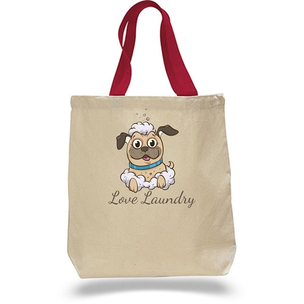 12 oz Cotton Canvas Tote Bag - 15"W x15"H x 3"D x 20"Handle 3
