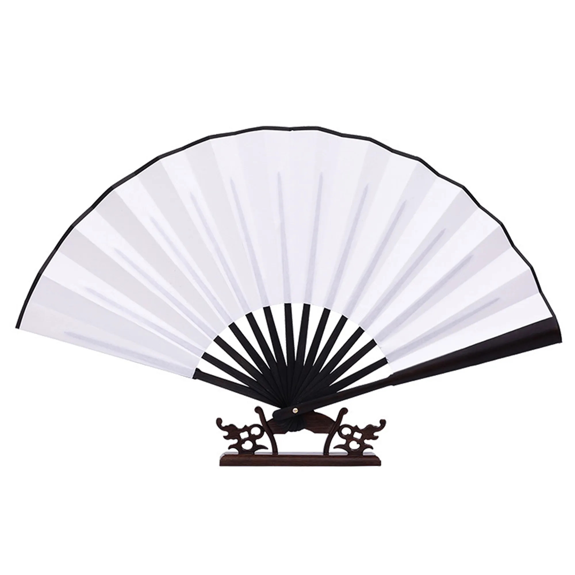 Silk Fabric Bamboo Hand Fan 2