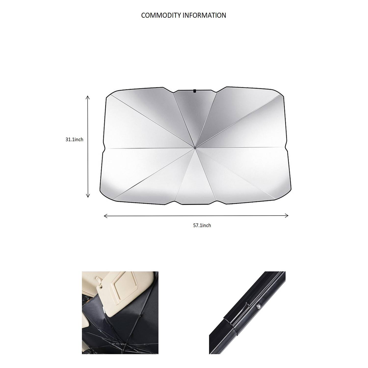 Car Front Manual Parasol 5