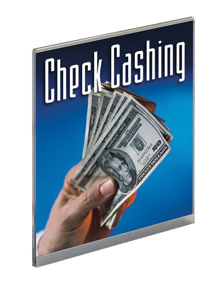 8 5x11 Clear Acrylic Wall Sign Holder with Accent Strip