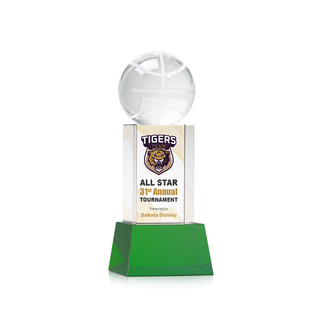 Basketball VividPrint™ Award on Belcroft - Green 5