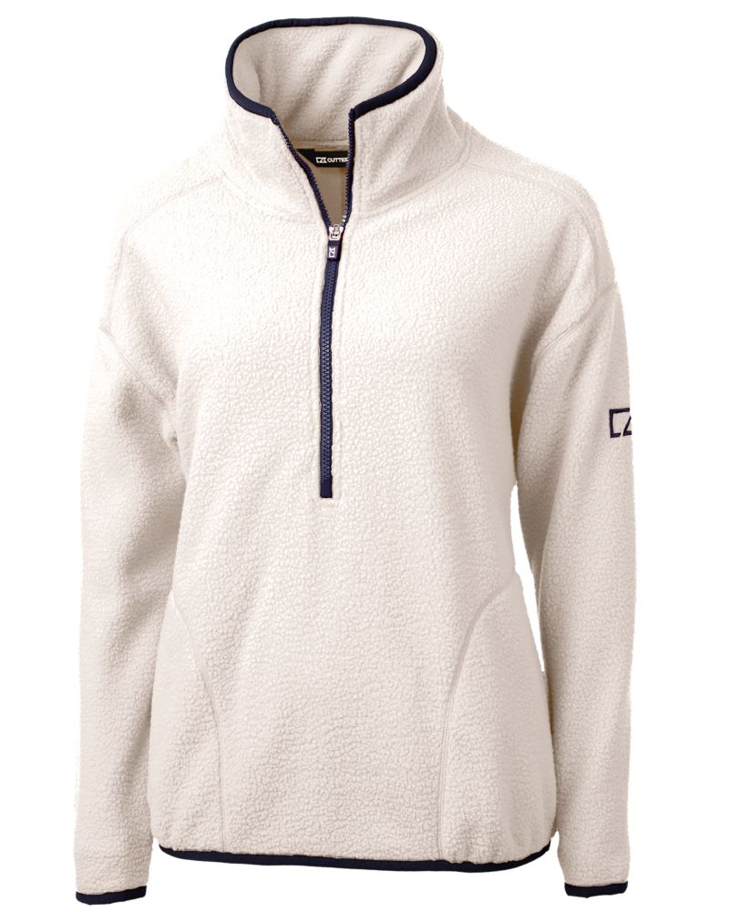 Cutter & Buck Cascade Epic Comfort Recycled Sherpa Fleece Womens Pullover Jacket 27