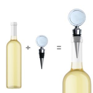 Elegant Wide Rim Round Medal Wine Stopper Cork 10