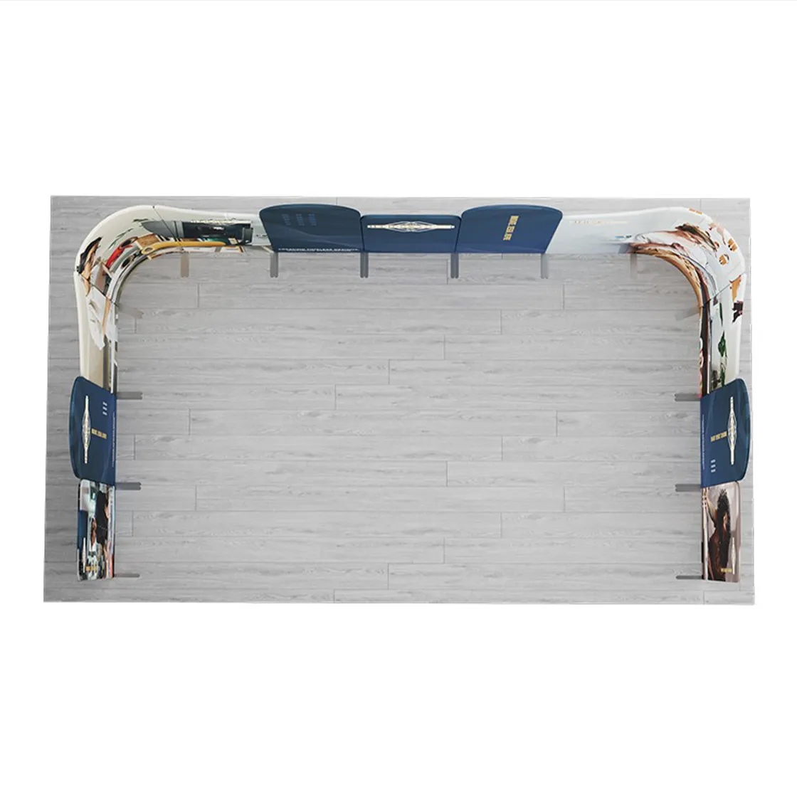 20ft Magnetic Modular Fabric Displays - U Shape Curved 15