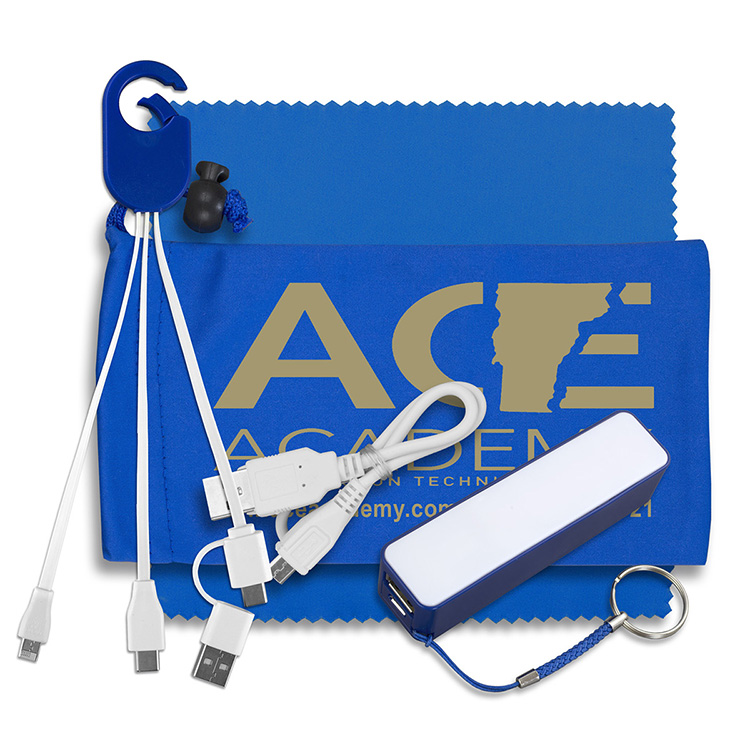 Mobile Tech Power Bank Accessory Kit with Charging Cables and Microfiber Cloth 9