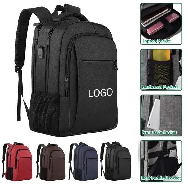 Large Laptop Backpack with USB Charging Port 13