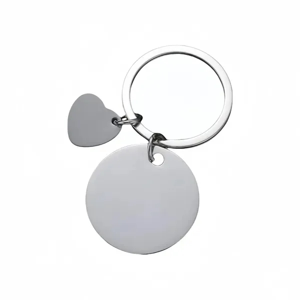 Metal Heart Charm Keychain 5