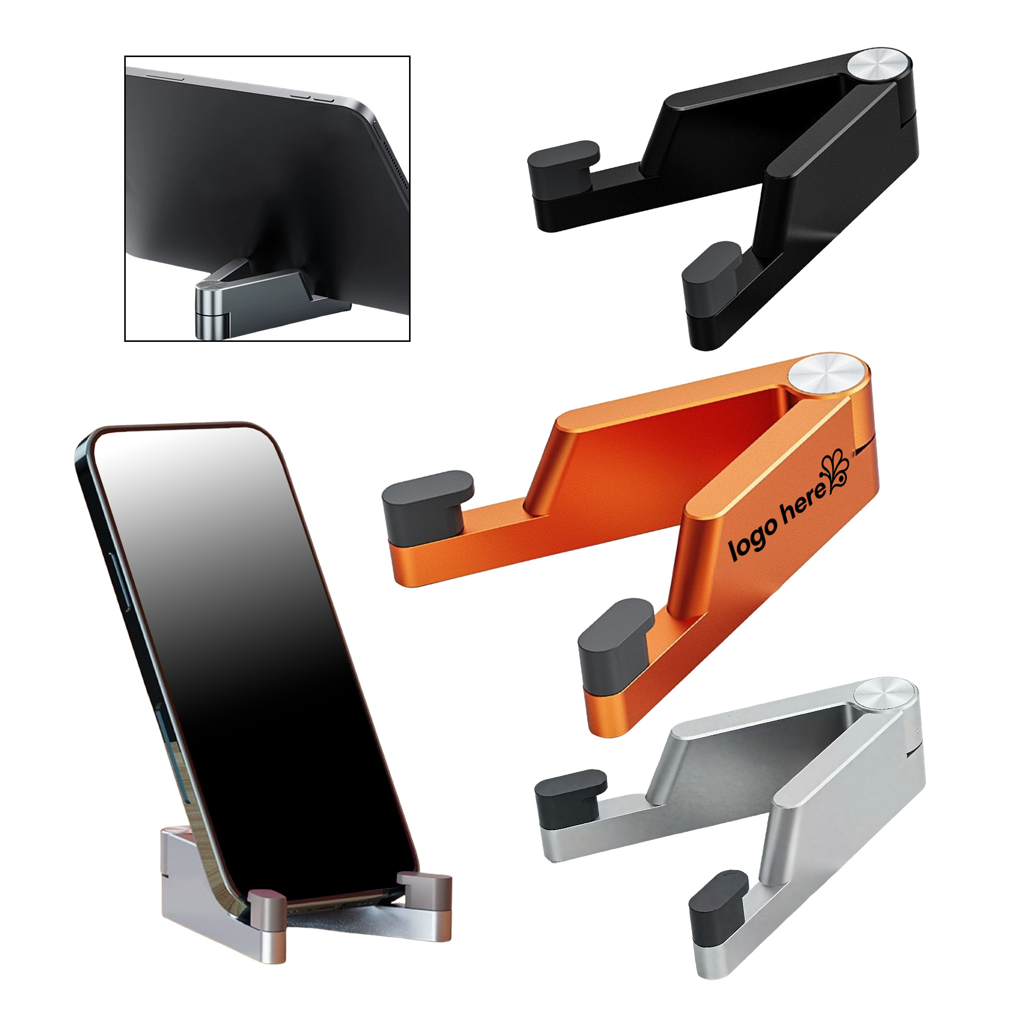 V-Shaped Alloy Portable Phone Stand 2