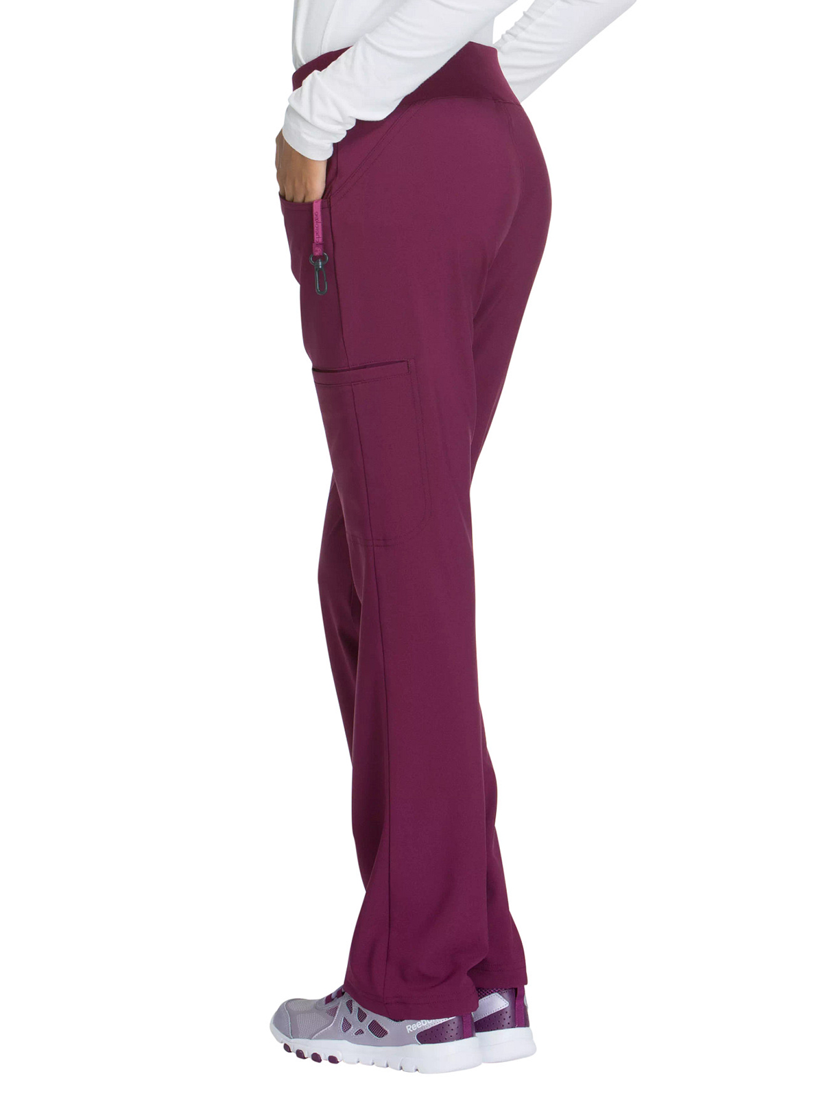 Cherokee - iFlex - Mid Rise Straight Leg Comfort Knit Waistband Pull-on Pant 36