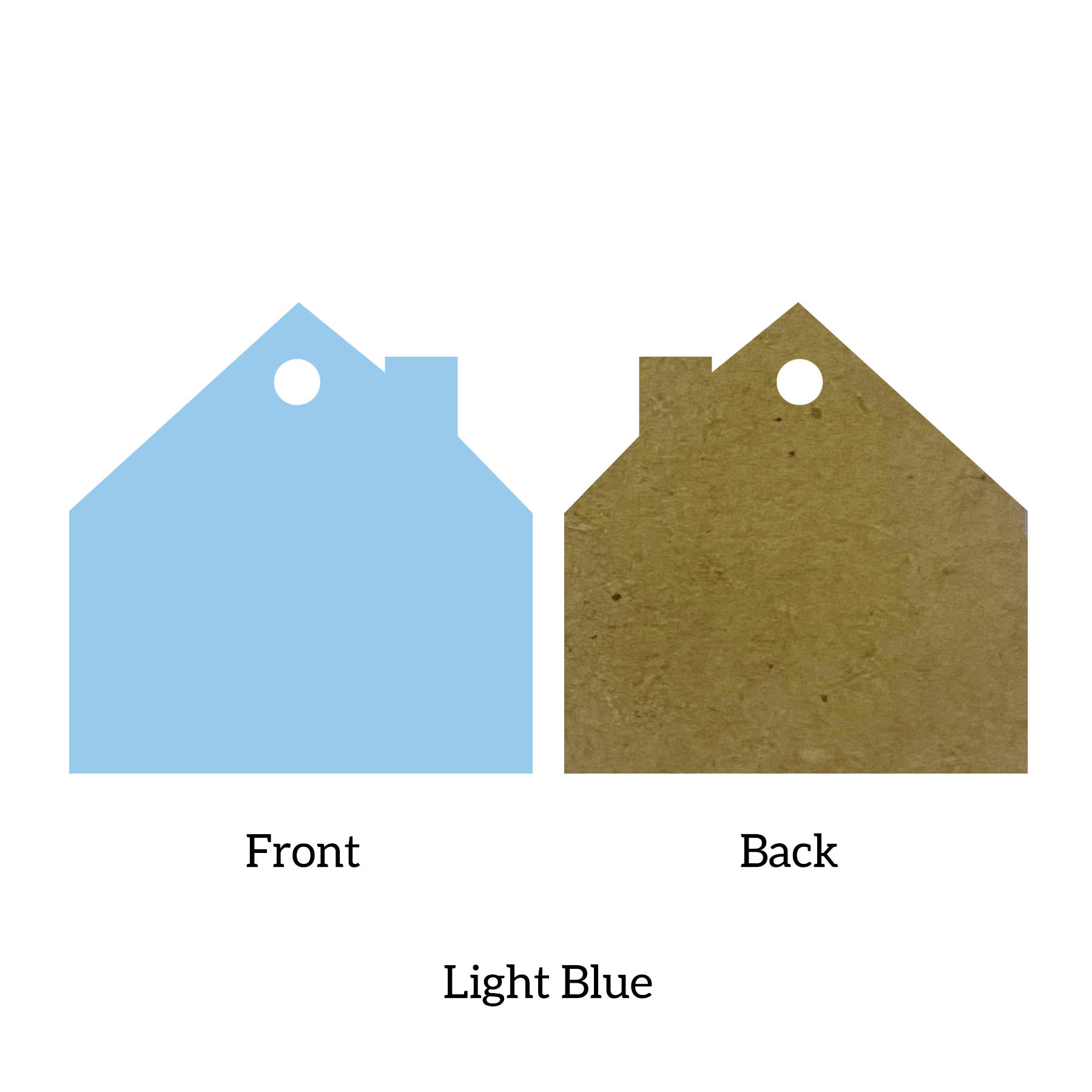 Free Shipping Solid Color Christmas Ornament - House 6