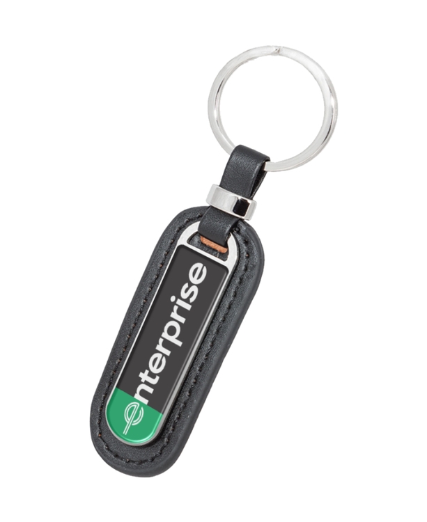 Leatherette Metal Keychain 1