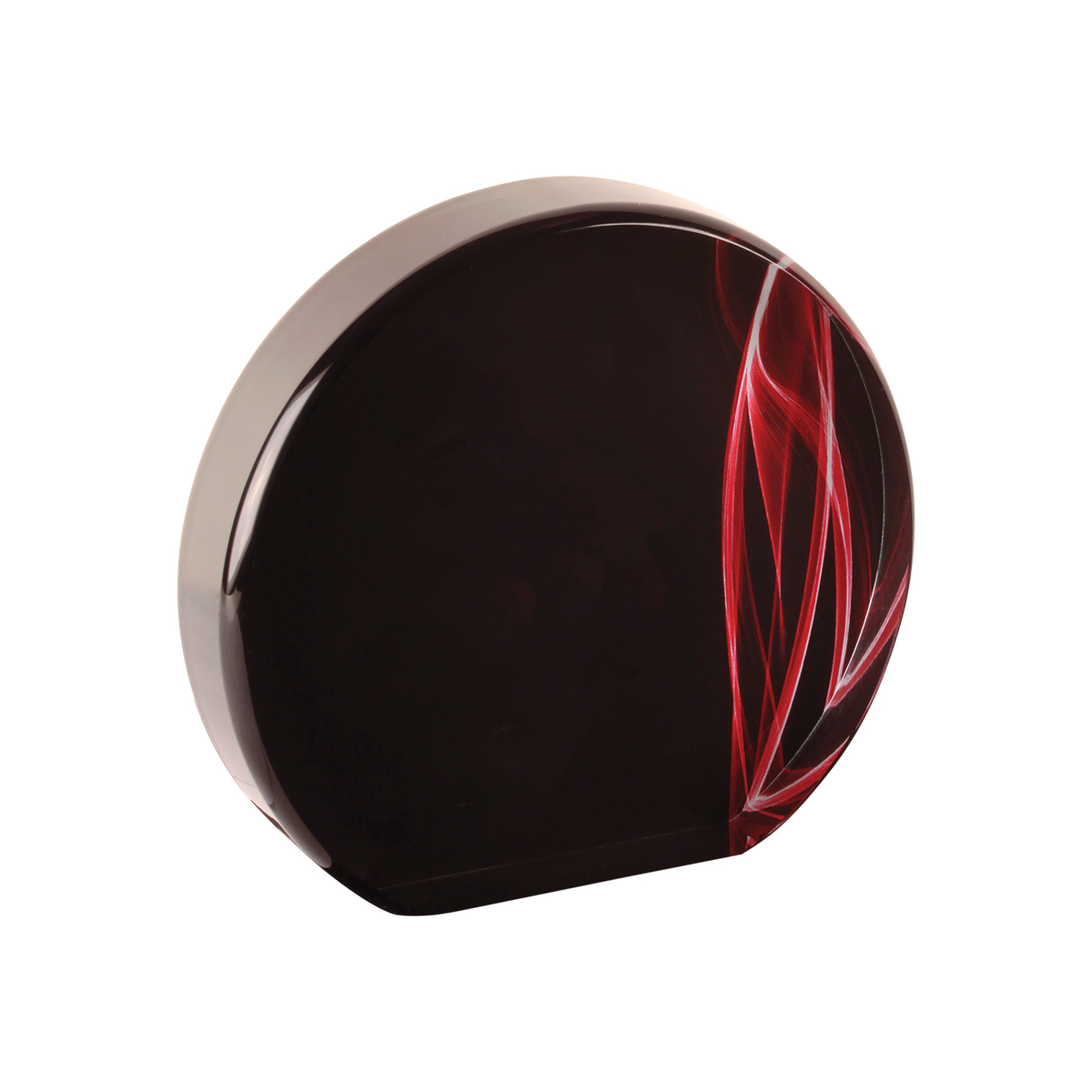 6" Round Red Vapor Acrylic 3