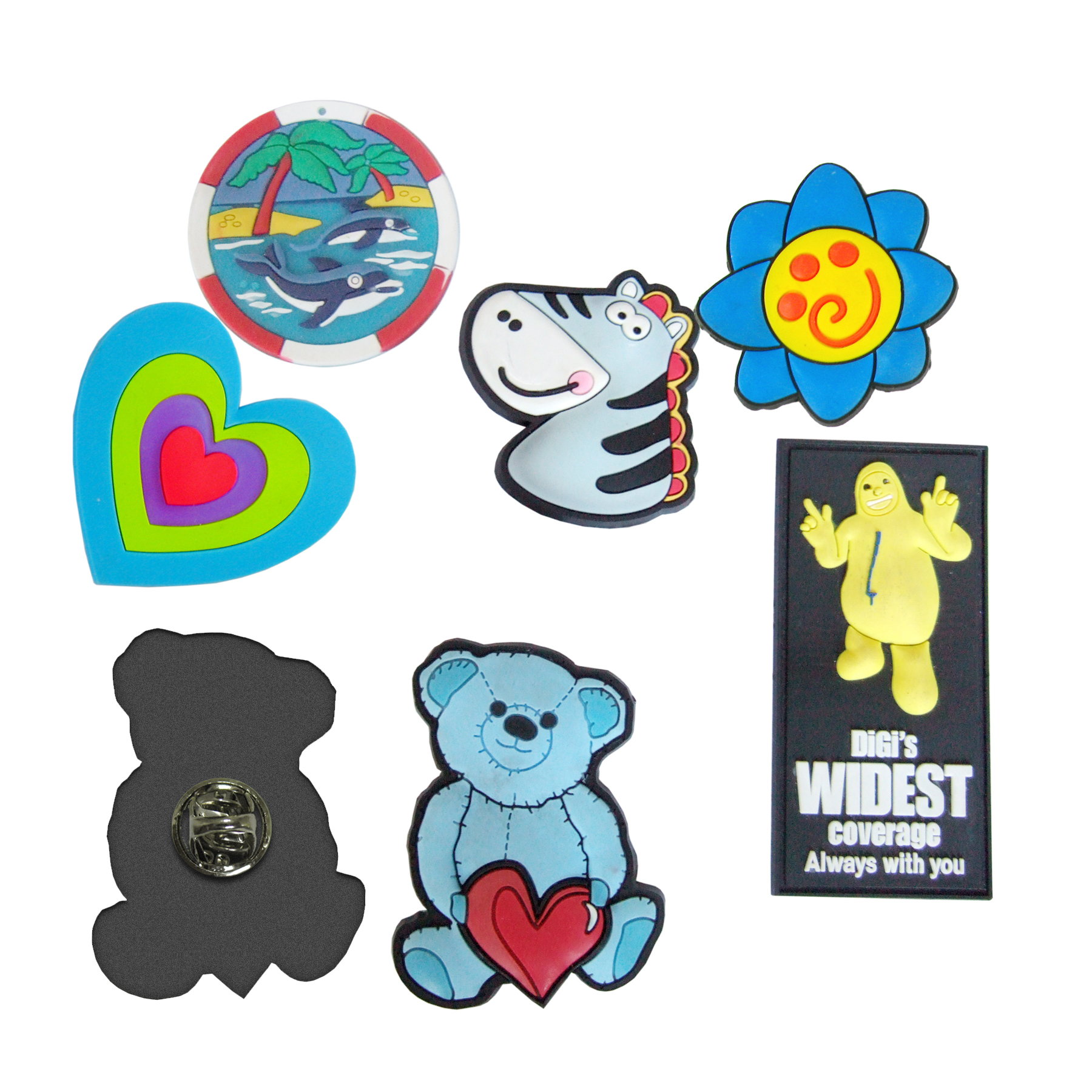 1.56 Square inch Custom PVC Label Pin 2