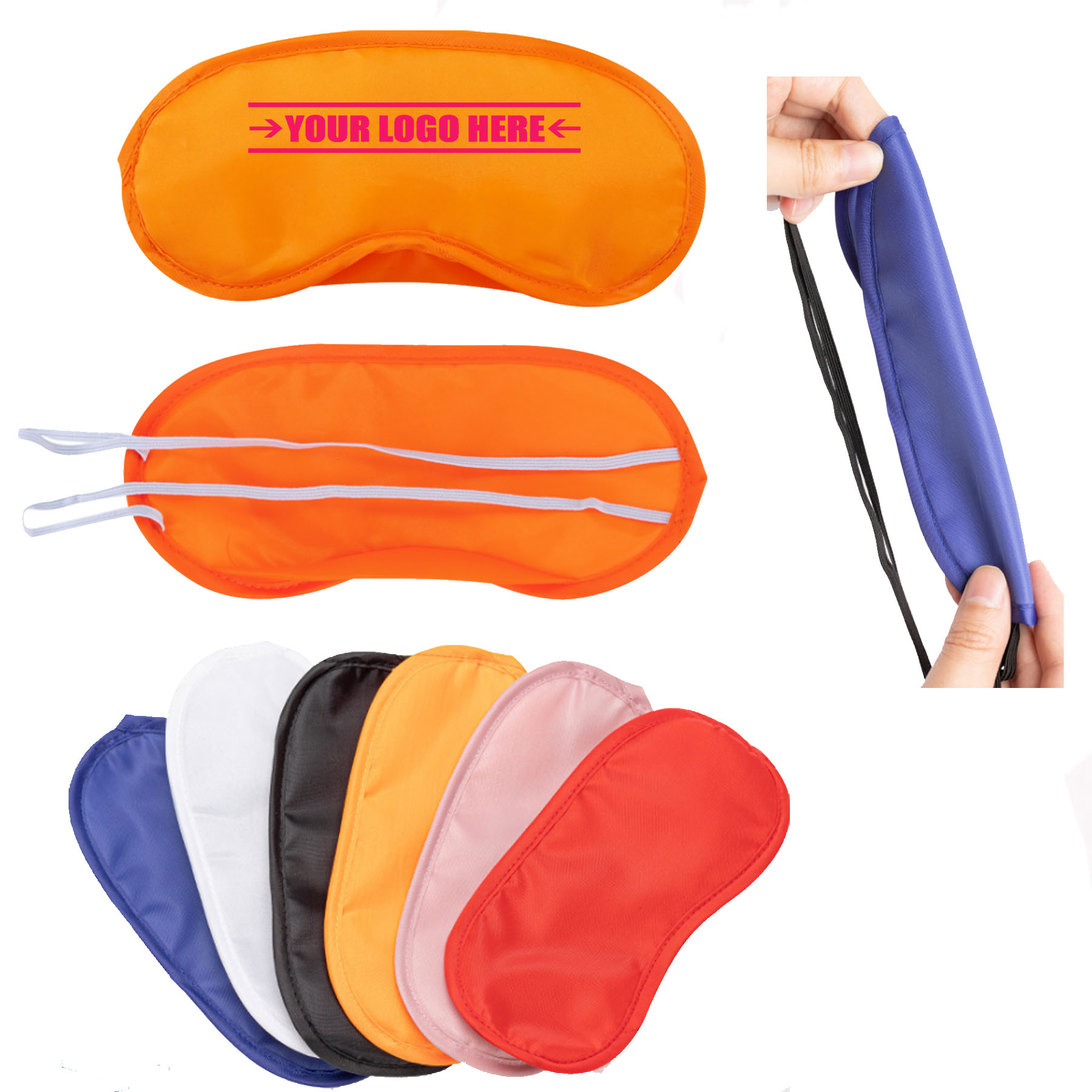 Polyester Imitation Silk Sleep Visor Eye Mask 2