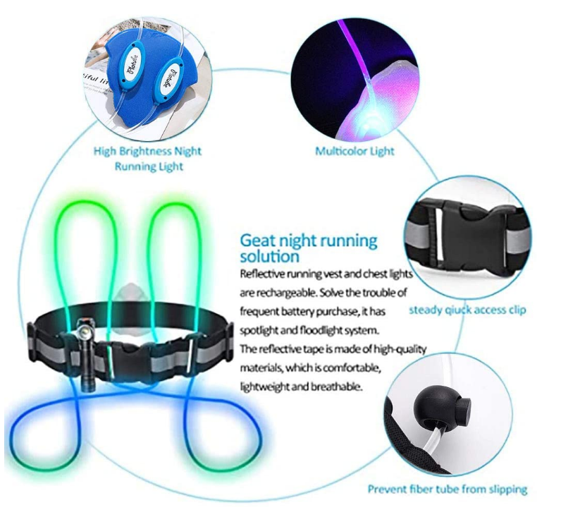 LED Flashing Reflective Running Sports Safety Vest 6