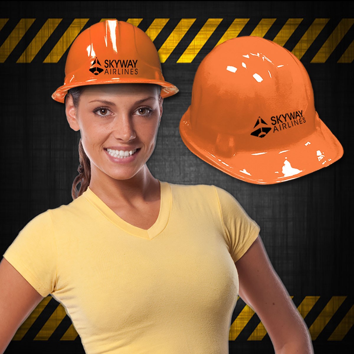 Orange Plastic Construction Hat