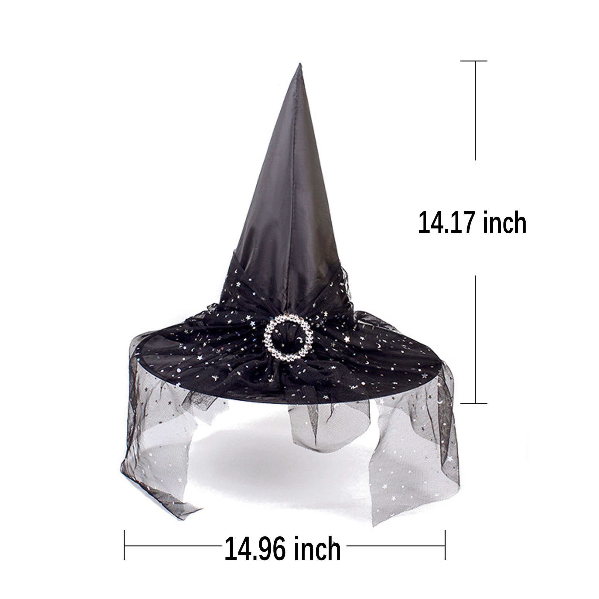 Elegant Mesh Lace Witch Hat For Halloween Party Cosplay 5