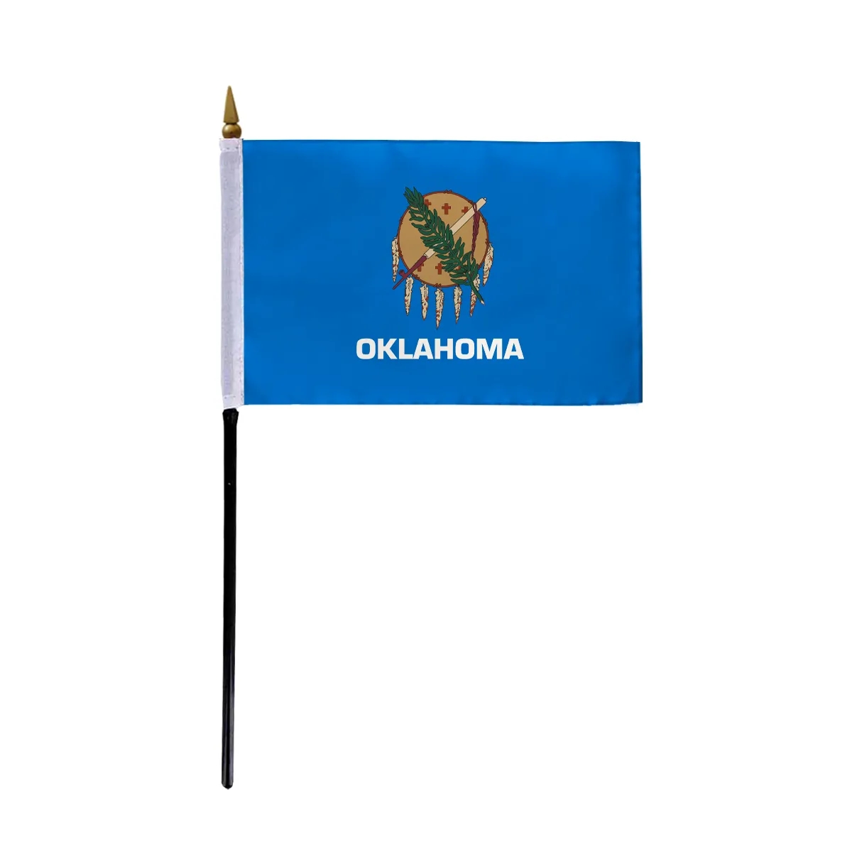 4"x6" & 12"x18'' Oklahoma ePoly Printed Stick Flags 3