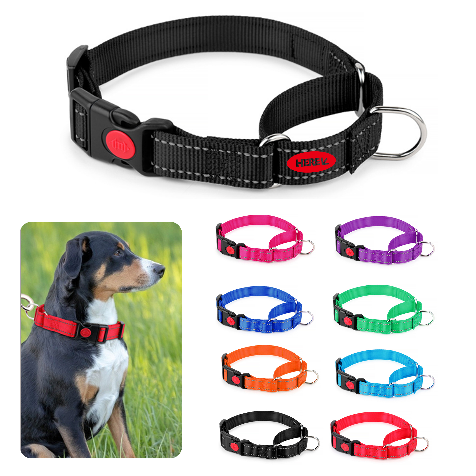 Adjustable 0.8"W Pet Collars 1