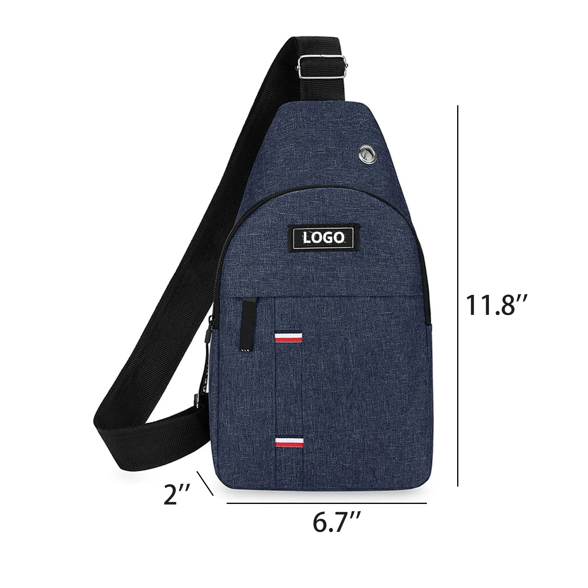 USB Charging Canvas Chest Bag 2