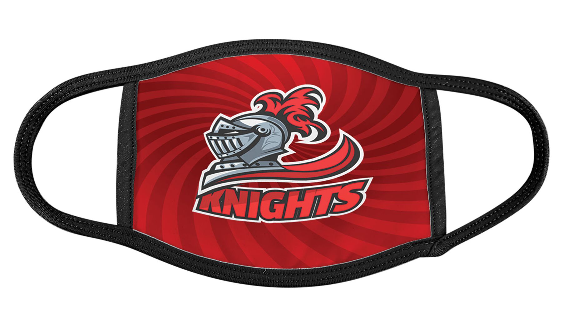 Sublimated Large Face Mask with Black Trim 1