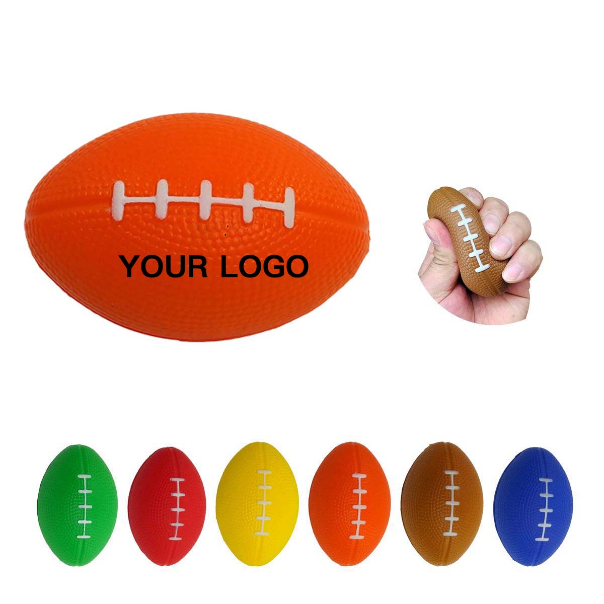 Durable PU Football Stress Ball Ergonomic 8