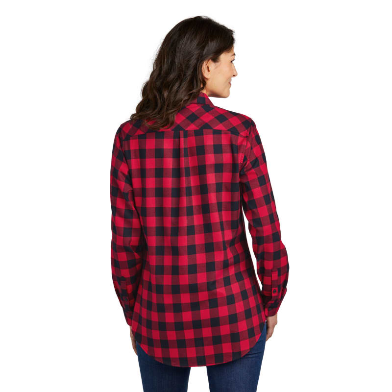 Port Authority Ladies Plaid Flannel Tunic . 2