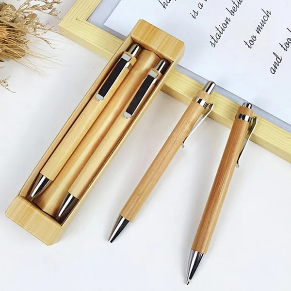 Promotional Bamboo Pen gifts set 2