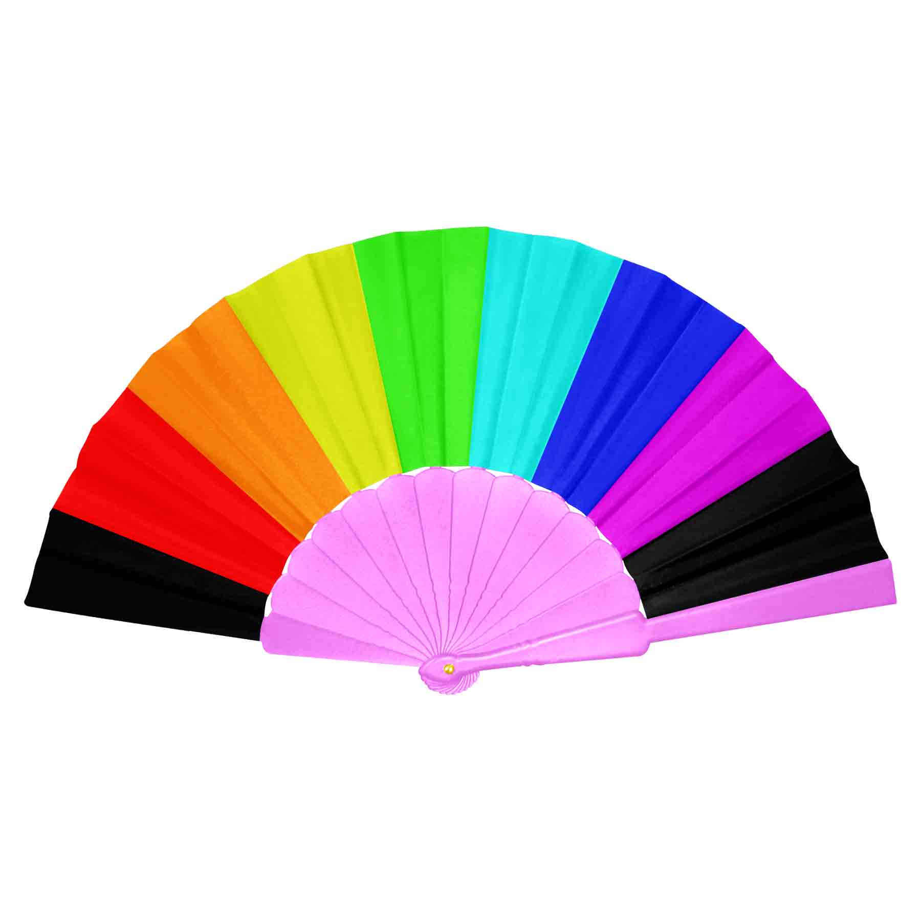 9" Plastic Folding Hand Fan 11