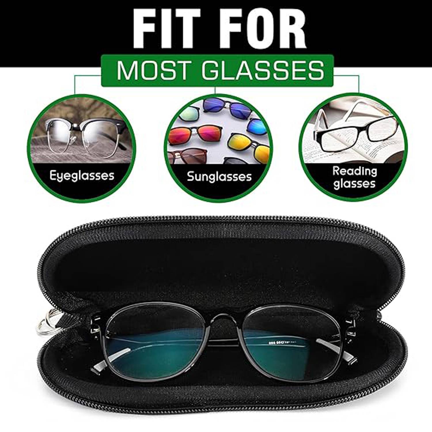 Waterproof Portable Neoprene Glasses Case w/Zipper 3