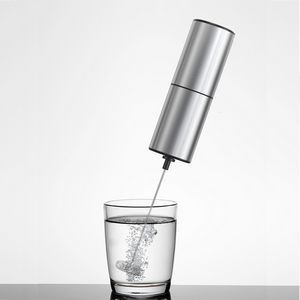 Silver Cylinder Electric Coffee Mixer And Egg Whisk 12