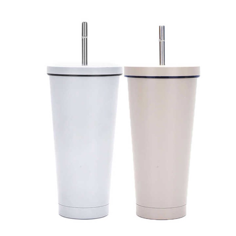 Stainless Steel Straw Thermos Cup 6