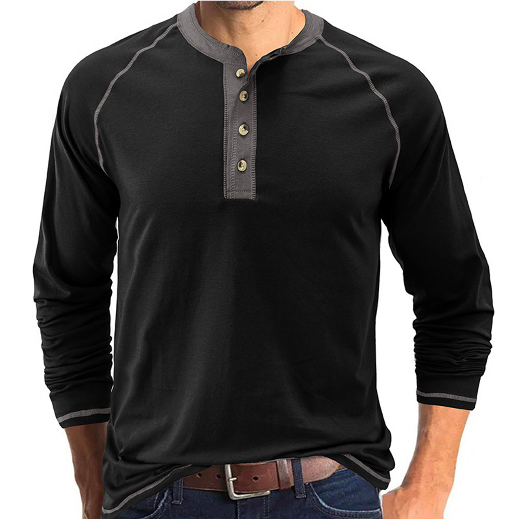 Outdoor Button Long Sleeved Bottoming Shirt 14