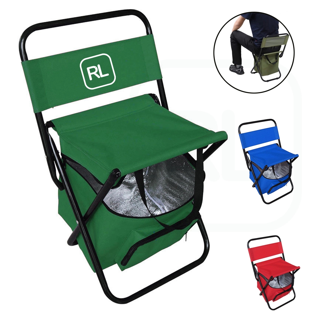 Foldable Camping Chair with Cooler Bag 1