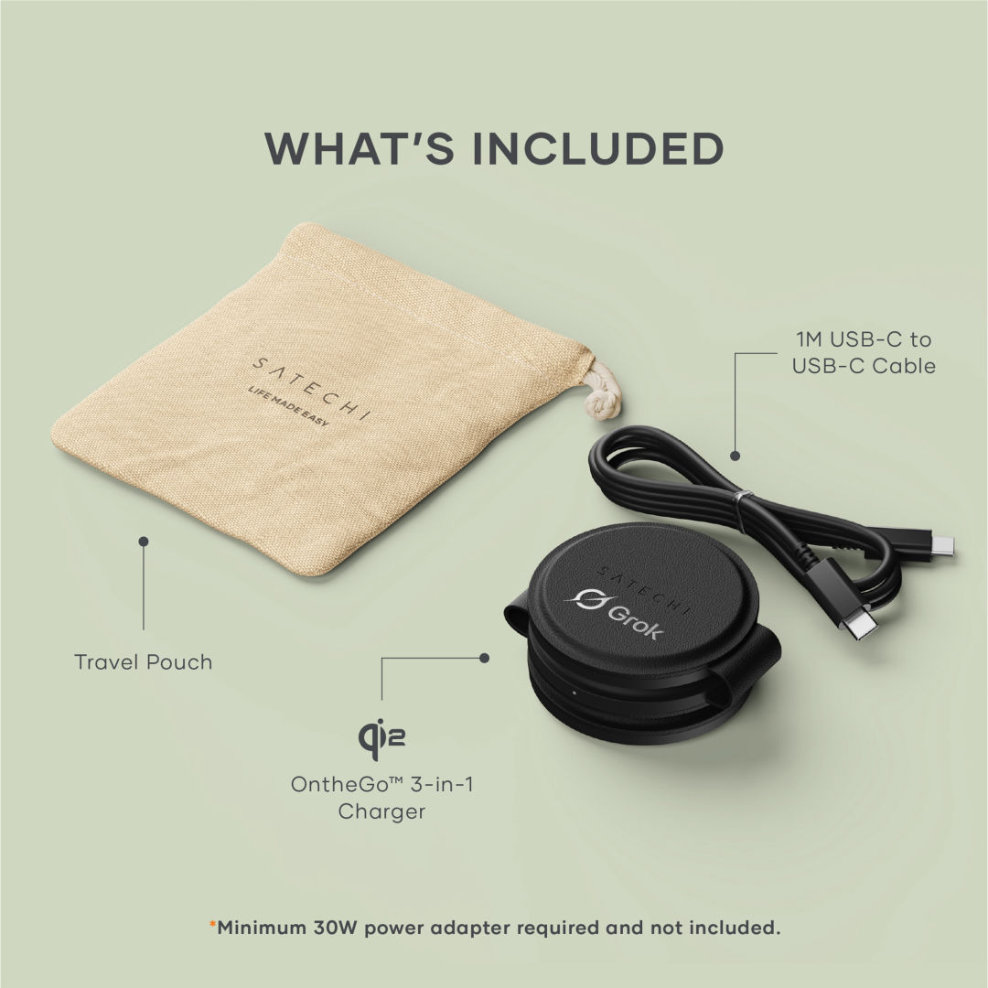 SATECHI® OntheGo™ 3-in-1 Wireless Charger 8