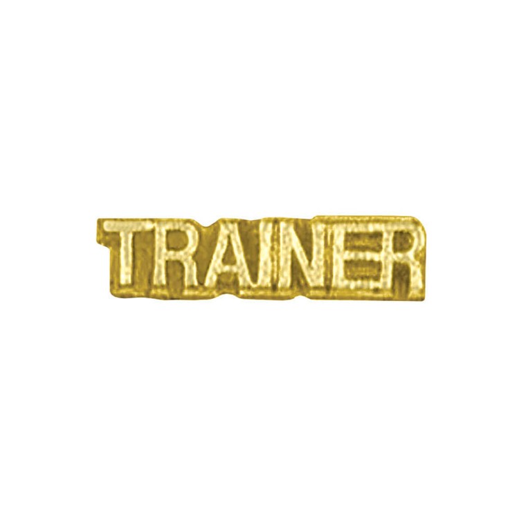 Trainer Bright Gold Chenille Lapel Pin