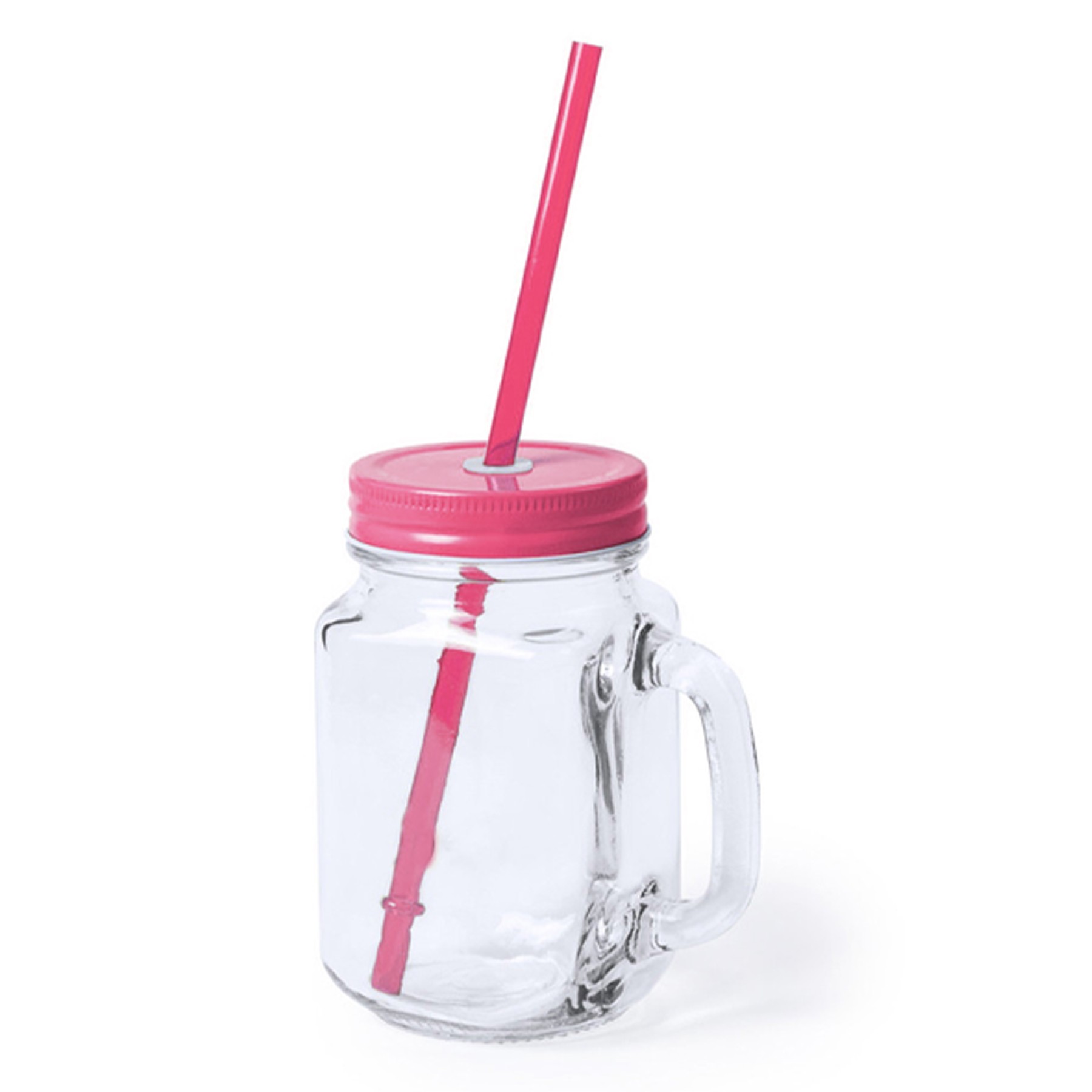 Mason Jars W/Cover And Straw 3