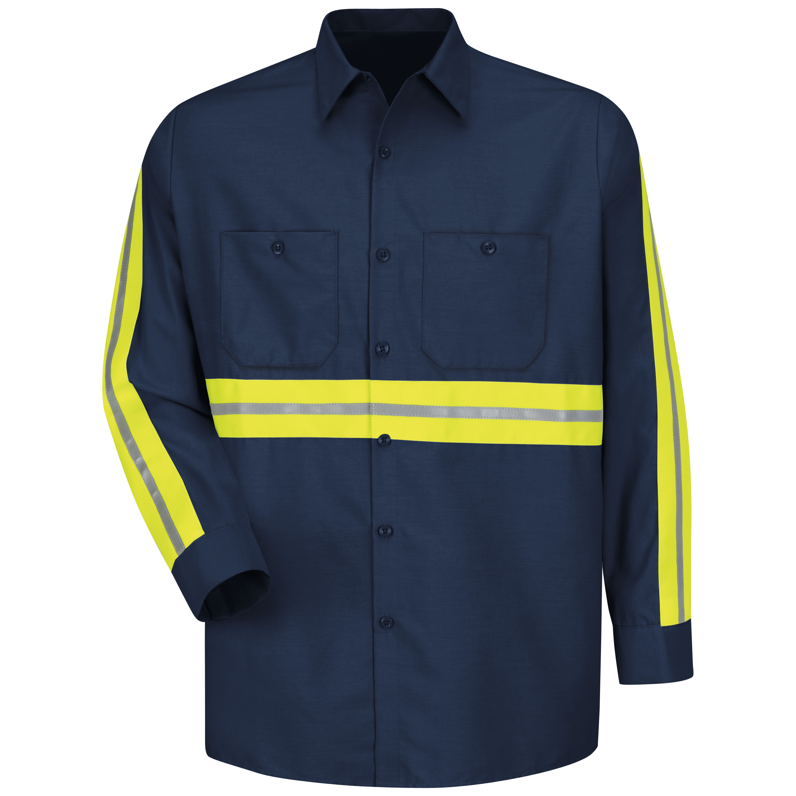 Red Kap® Long Sleeve Enhanced Visibility Industrial Work Shirt 2