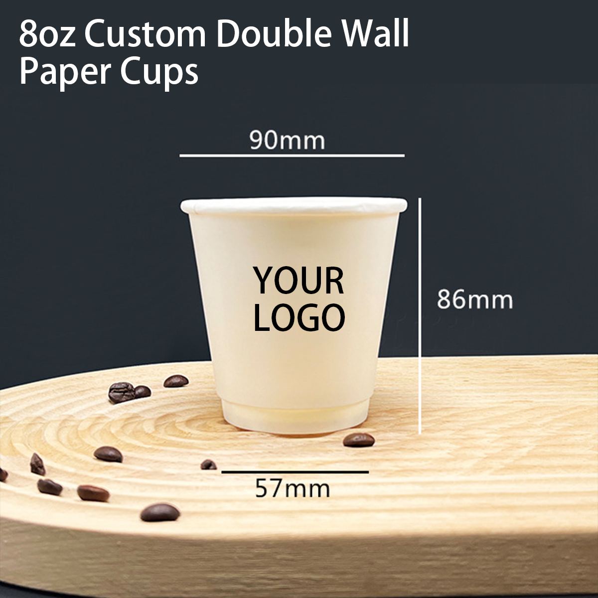 8oz Custom Double Wall Paper Cups 3