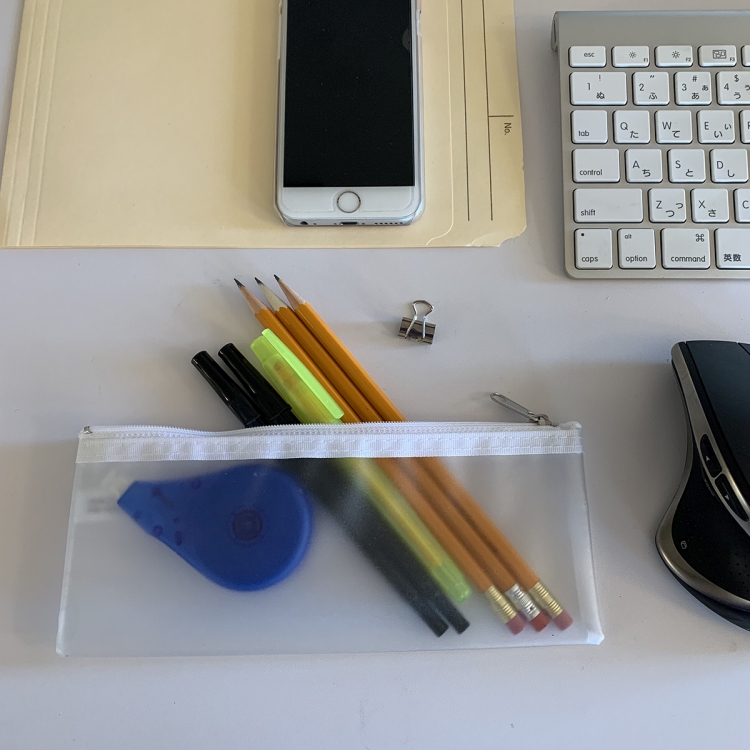 8 ½" W x 3 ½" H -"Dubai" Vinyl Travel Pencil and Accessories Pouch with Zipper 12
