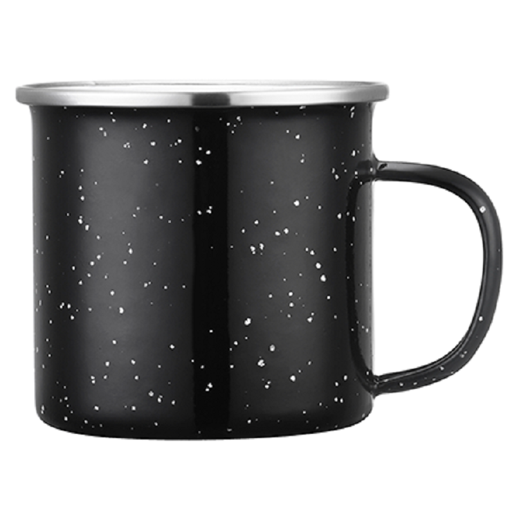 Imari 16oz Speckled Enamel Mug with Stainless Steel Rim 16