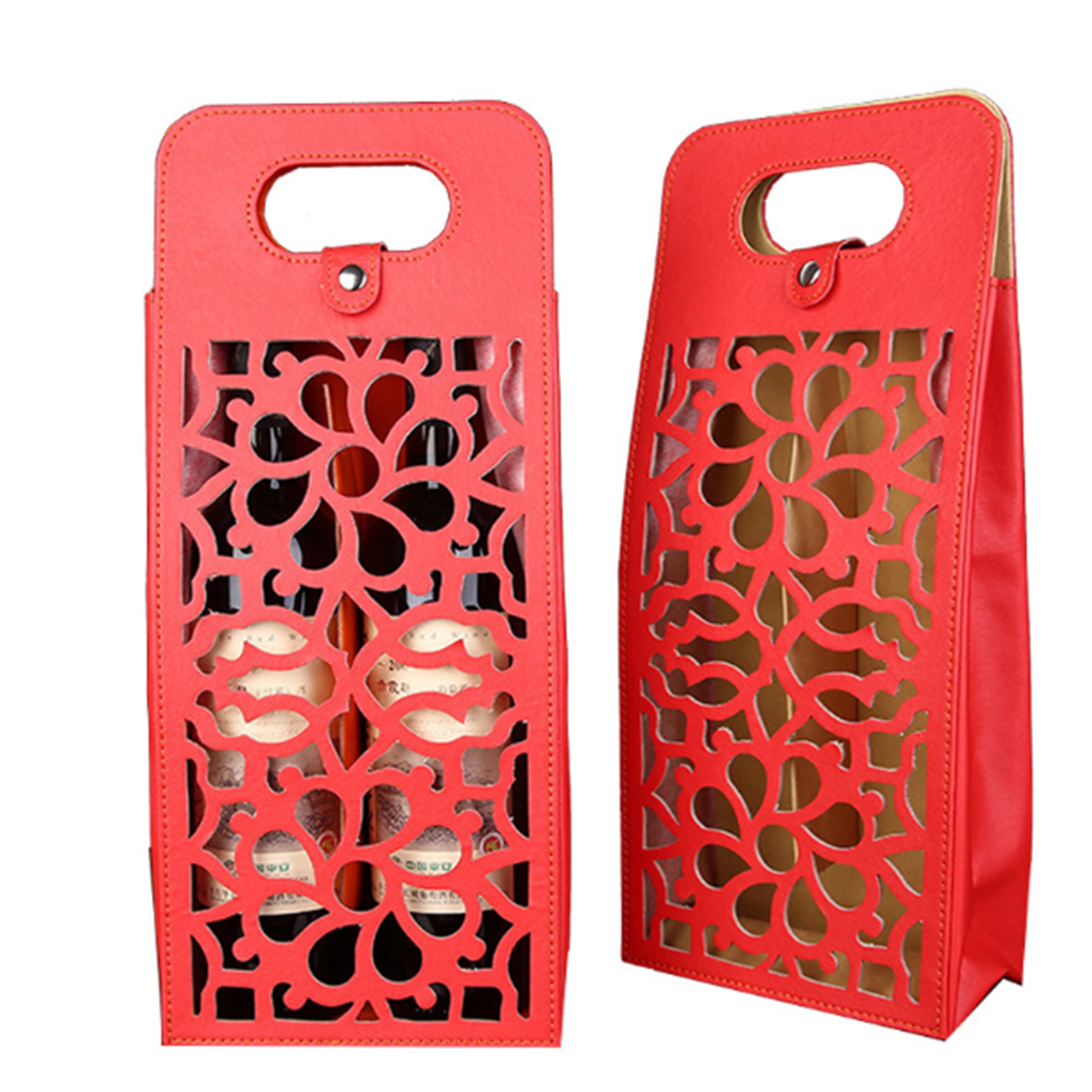 Special Hollow Out Pattern Wine Carriers Bag 3