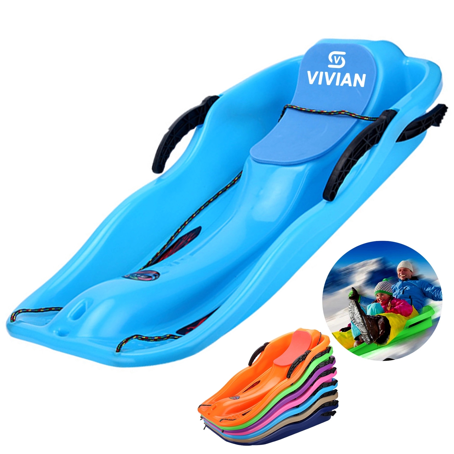 34" Snow Sled For Skiing 1