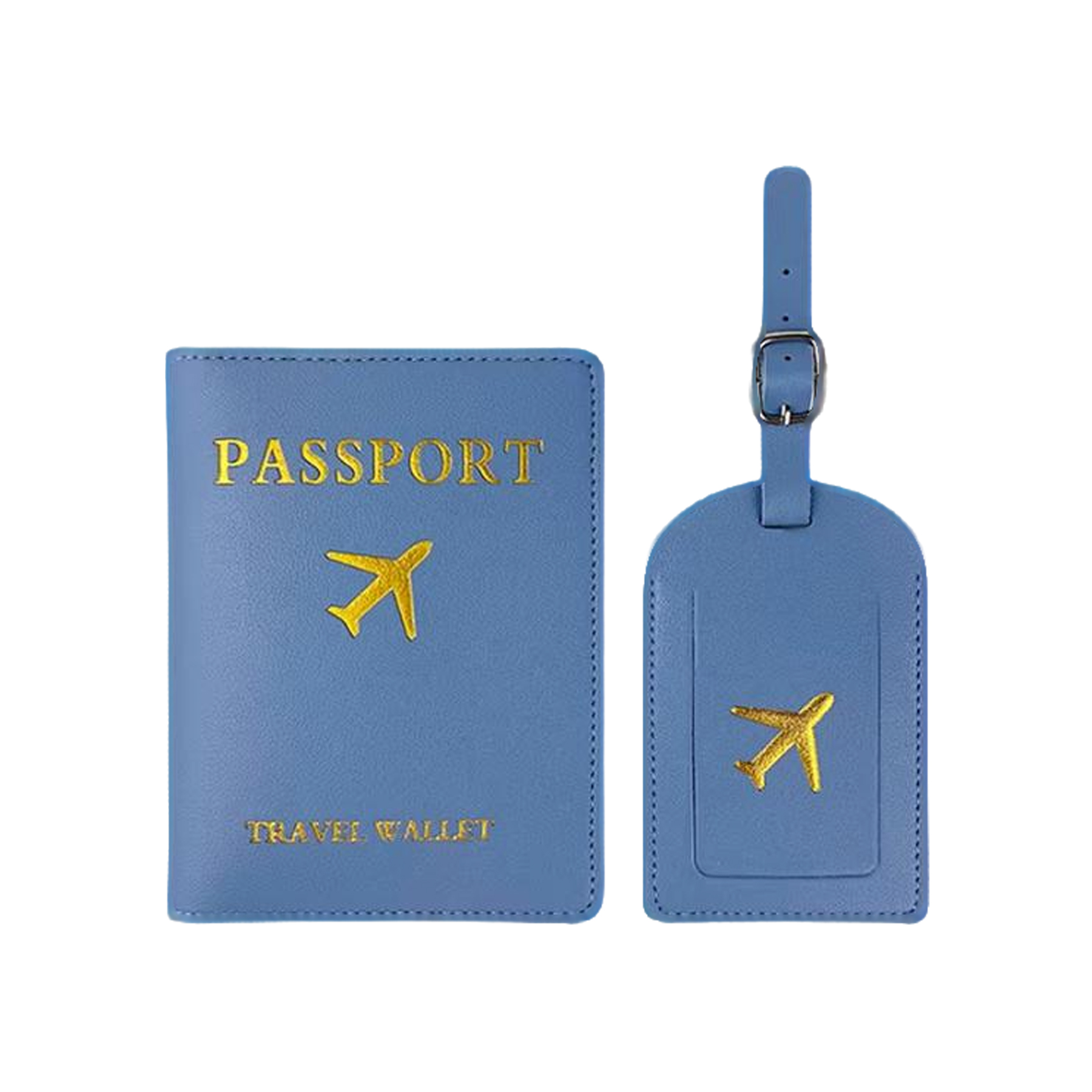 Debossed Rfid-Blocking PU Passport Cover & Luggage Tag Set 12