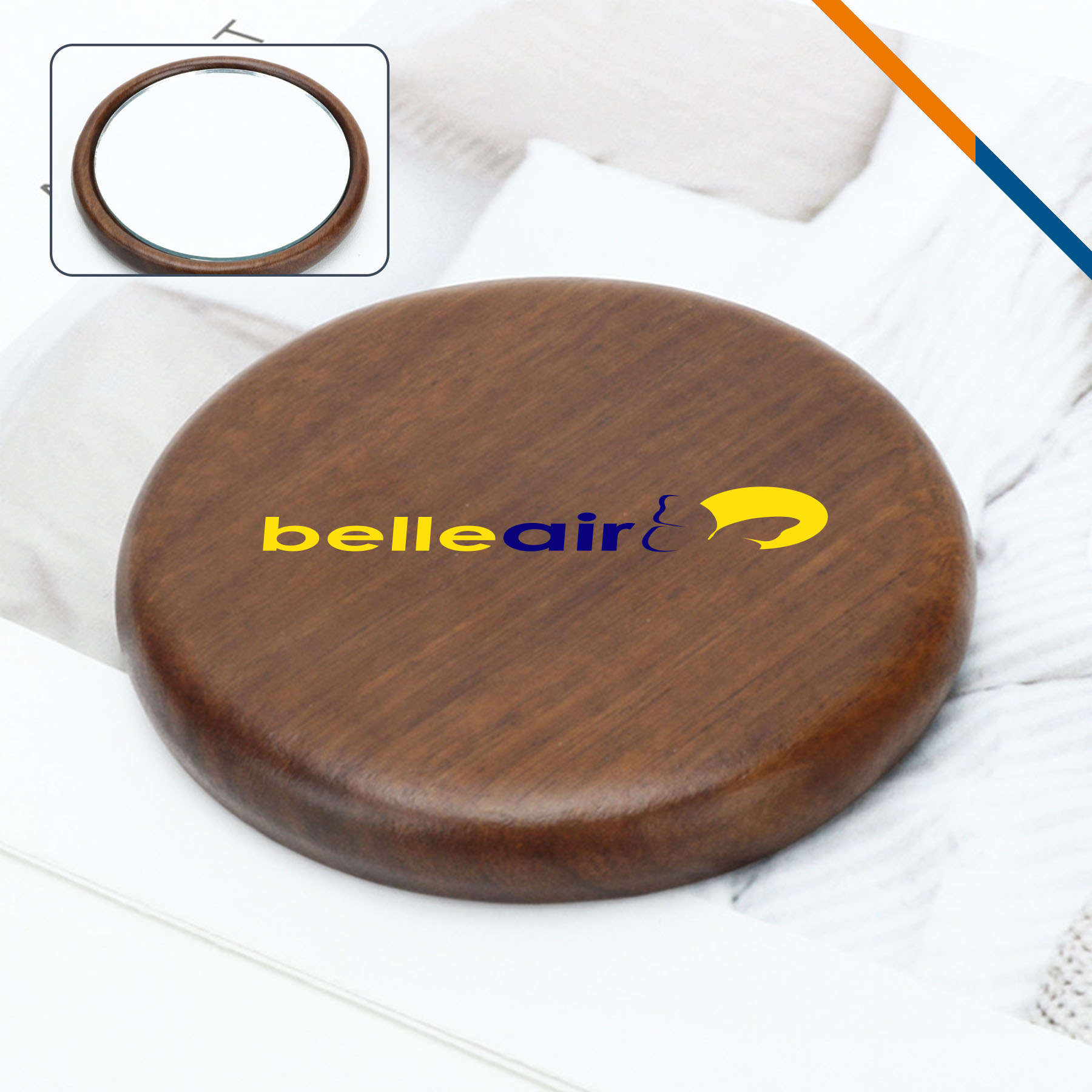 Faiyo Mini Red Sandalwood Makeup Mirror 3